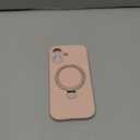 SKYLMW Compatible with iPhone 17 Case with Magnetic Invisible Stand Compatible with Mag-Safe Military Drop Tested Shockproof Silicone iPhone 17 Phone Cases for Women Men 6.3"Pink