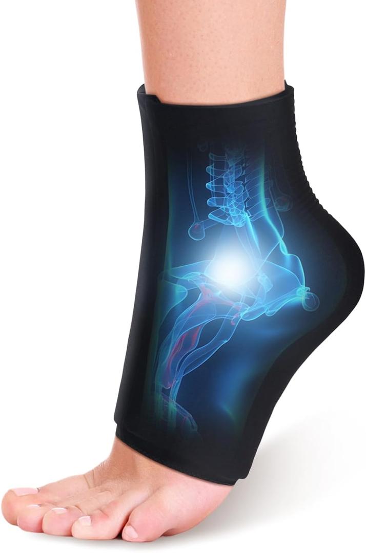 beister Ankle Ice Pack Wrap, Hot/Cold Therapy Ice Wrap for Foot Pain Relief, Swelling, Heel Pain Relief, Plantar Fasciitis, Achilles Tendonitis Relief, Sprained Ankle Compression