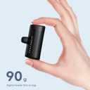 Kuulaa Portable Phone Charger, Small Power Bank 4500mAh Mini Power Bank for iPhone Cute Battery Pack Backup Charger Travel Compatible with iPhone 15/14/13/12/11/XS/XR (Black)