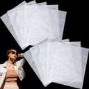 Glenmal 12 Pcs Sheet Iron-on Rhinestone Sheets Crystal Transfers Glitter Hotfix Rhinestone Decals Hot Melt Patches in 2 Styles for Clothing Craft DIY Decor (Classic Style)