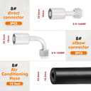 26PCS 9.5ft Air Conditioning Hose and Fitting Kit Includes 9.5ft #6#8#10 AC Hoses and #6#8#10 AC Fittings and pipe cutter