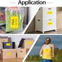 3 x 5 Inch 250Pcs Rectangle Color Coding Stickers,Strong Adhesion Easy to Write Label for Moving,Box Organization,Inventory,Business,Yellow