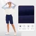 MoFiz Women's 10" Hiking Cargo Shorts 6 Pockets Lightweight Quick Dry Outdoor Running Athletic Short Summer Travel Loose (XXL)