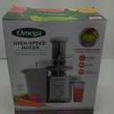 Omega Centrifugal Juicer with Extra Large Chute High Speed Extractor For Fruits and Vegetables, Features 2 Speeds Stainless Steel Filter and Large Pulp Container, 1000-Watts, Silver