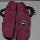 Dog Winter Coat,Warm Jacket Paded Fleece Pet Vest with Built in Harness,Windproof Reflective Cozy Adjustable Snow Pet Coat Clothes with Zipper Medium (Purple)