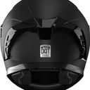 Motorcycle Helmet,Motorcycle Dual Visor Flip up Modular Full Face Helmet JR-815,DOT Approved Motorbike Helmet with Black Visor for Adults Men Women(XL,Matte Black )