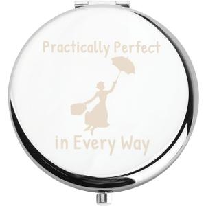WUSUANED Movie Quote Makeup Mirror Practically Perfect in Every Way Mirror Fantasy Inspired Gifts for Movie Fans