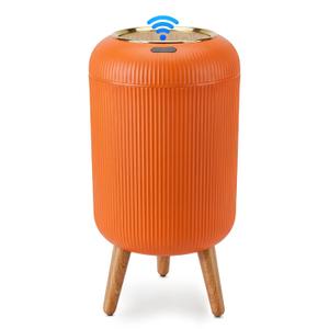 Pukomc Smart Sensor Wastebasket, Convenient and Hygienic Easy to Use, Technology Sensor Waterproof Wastebasket Plastic Trash can for Kitchen, Bathroom, Bedroom, Living Room, Office and Outdoor Orange