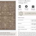 HUGEAR Area Rugs 6x9 Machine Washable Rug Vintage Brown Living Room Bedroom Rug Retro Distressed Non Slip Stain Resistant Neutral Low Pile Throw Carpet for Home Aesthetic Decor