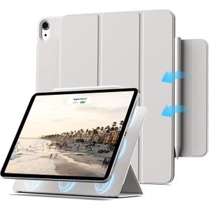 Case for iPad Air 11 Inch M4 /M3/M2 (2026/2025/2024), Air 5th/4th Gen 10.9 Inch (2022/2020), Strong Magnetic Attachment, Lightweight Trifold Stand Cover & Auto Wake/Sleep,Gray