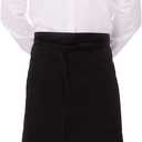 Chef Works Unisex Two Pocket Bistro Apron (Black)