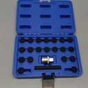 BHB 22PCS Wheel Locking Key Removal Tool Kit, Wheel Anti-Theft Lock Lug Nut Screw Remover Set with 1/2 Inch Driver Scoket Adaptor and Punch Compatible with VW VAG Volkswagen