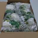 Yunlly Artificial Rose Candle Rings Wreaths 3 Inch Wedding Centerpiece LED Flameless Candles Eucalyptus Rings for Centerpiece for Tables Party Valentine Mother's Day Decoration(White,12 Pcs)