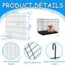Tandefio 2 Pack Dog Crate Divider Panel for 48 Inch Crates - Adjustable Metal Pet Kennel Divider for Large, Medium & Small Dogs | Easy Installation & Secure Design (28 x 29.1 Inches)