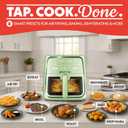 Gourmia 8 Qt Air Fryer, 8 Presets with Digital Display, FryForce 360 Technology, Easy View Window & Interior Light, Dishwasher Safe Basket, Green