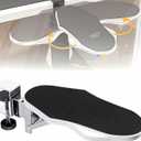 Computer Arm Rest for Desk, 180 Adjustable Rotating Desk Extender Tray, 90 Foldable Elbow Arm Support, Ergonomic Desk Arm Wrist Rest Shelf for Home and Office (White)