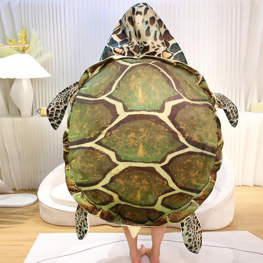 UEncounter 40 Inch Wearable Turtle Shell Pillow - Soft Costume Big Body Plush Pillow for Funny Cosplay - Adults Kids - Green (Medium)