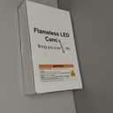 Homemory 3 PCS Flameless Taper Candles with 6-Hours Timer, 9.7 Inches Christmas Tree Candlesticks, Real Wax Battery Operated Window Candles with 3D Flickering Flame for Fireplace Christmas