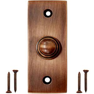 Door Bell Button  Bell Push Button  Doorbell Chime Wired - Doorbell Button Wired  Door Bell Ringer Button  Doorbell Button Replacement  Wired Doorbell Button - Coppe Antique Finish