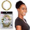 PuffCuff | Original 5" Curly Hair Clip | Ponytail Clip for Painless, Tension-Free Styling | Hair Cuff Loc Accessory For All Texture Types | Gold | 1 Piece