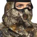Down Under Outdoors Premium Camo Hunting Face Mask Heavyweight Jersey Fleece for Winter and Cold Weather, Multi Fit (birch tree camo)