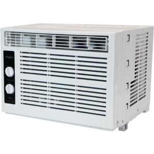Whirlpool 5,000 BTU 115V Window Air Conditioner & Dehumidifier with Mechanical Controls, Window AC Unit for Apartment, Dorm Room, & Small Rooms up to 150 Square Feet in White