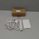 CABOCASA 8FT Ultra Flat Plug Extension Cord Power Strip with 3 Outlets, Patented Detachable Ultra-Thin Outlet Cover Concealer & Ultra-Flat Plug, Max. 13A 125V 1625W ETL Listed, White Color