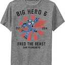 Disney Big Hero 6 Fred Collegiate Boys Short Sleeve Tee Shirt, YM