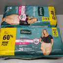 Depend Fresh Protection Adult Diapers, Incontinence & Postpartum Bladder Leak Underwear for Women, Disposable, Maximum, Extra-Large, Blush, 26 Count - Pack of 2