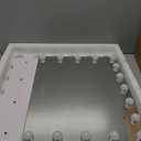 22.8 x 18.2 Vanity Makeup Mirror with Lights, 10X Magnification,Large Hollywood Lighted Vanity Mirror with 15 Dimmable LED Bulbs, USB Charger Port, Tabletop or Wall-Mounted White