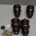 4 Inch Wood Furniture Legs Set of 4 Wooden Bun Feet for Couch Sofa Ottoman Mid Century M8 Bolt Screw in