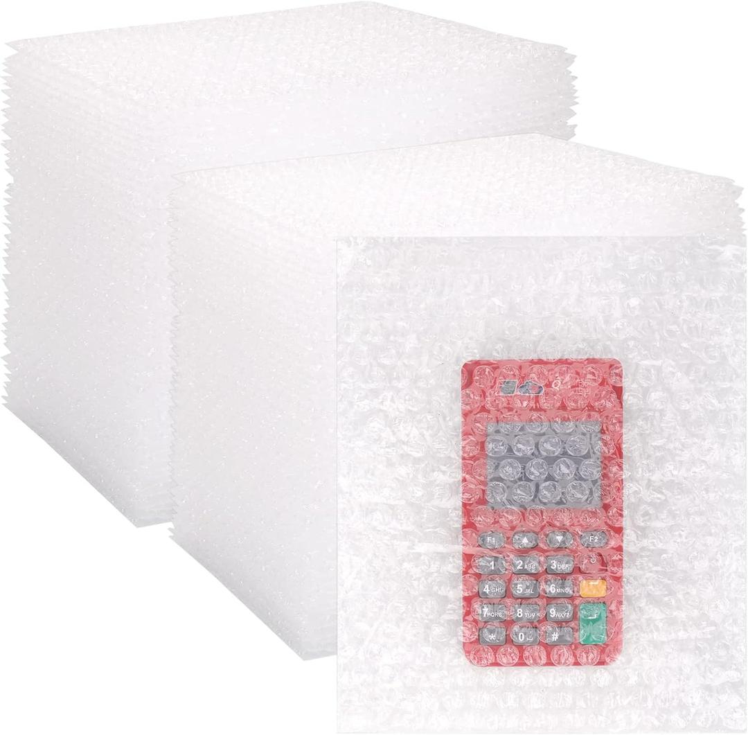 100Pcs Bubble Out Bags Pouches 7.10"x 8.20" Bubble Pouches Cushioning Packaging Bags, Double Walled Cushioning Bags Thickening Shockproof Foam Bags for Moving, Shipping, and Storage