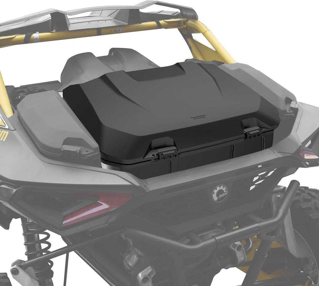 Rear Cargo Storage Boxes for 2024 Can-Am Maverick R, 96L Rear Storage Box Trunk Poly Water Resistant Large LinQ Rack Box for Can Am Maverick R X XRS 2024 2025 Accessories, Replace #715007182