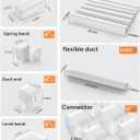 4'' 23Ft Mini Split Line Set Cover Kit for Minisplit Ductless Linset Air Conditioners and Heat Pumps, Central AC Decorative Upgraded UV-Proof Strong & Durability PVC Pipe, White