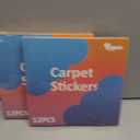 2 x [12 Pack] Rug Pad Gripper, Double Sided Non-Slip Rug Pads Rug Tape Stickers Washable Area Rug Pad Carpet Tape Corner Side Gripper for Hardwood Floors and Tile