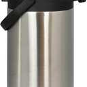 MegaChef 5 Quarts Stainless Steel Vacuum Body Pump Cap Air Pot
