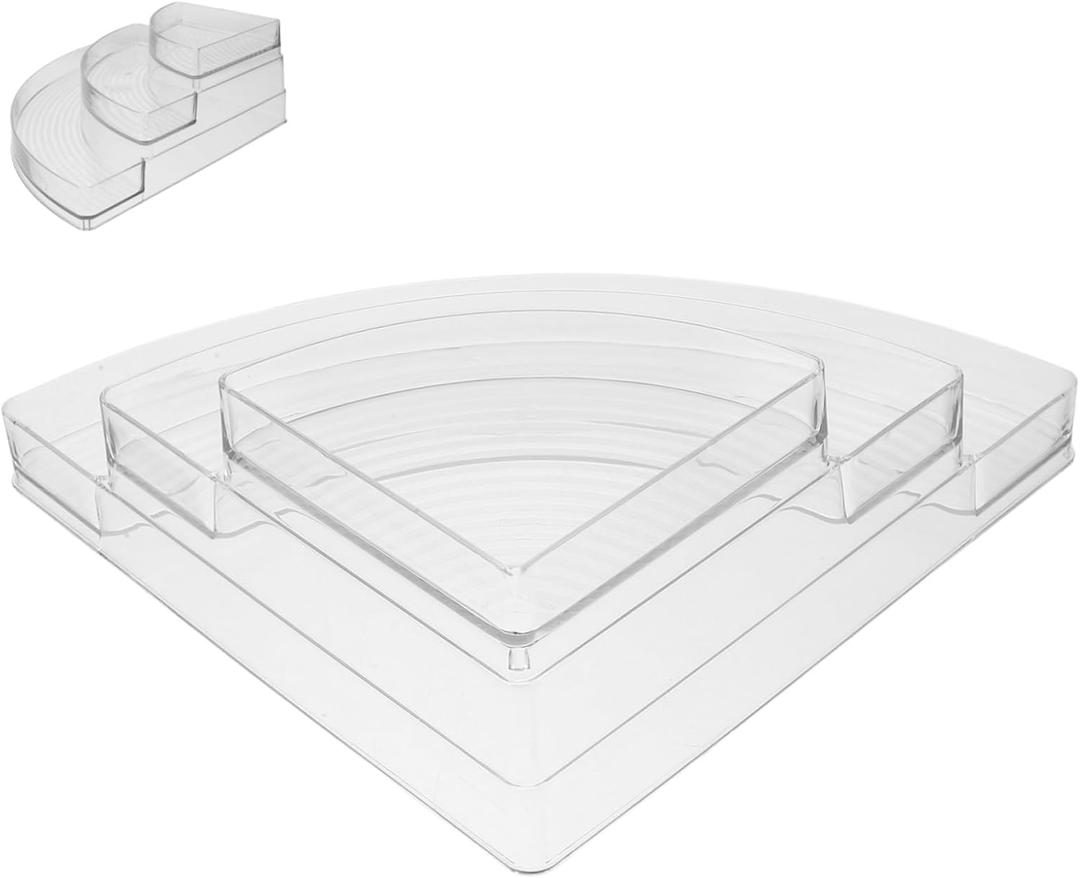 3-Tier Nail Polish Organizer Display Rack Acrylic Storage Holder for Nail Polish and Perfume Multi-Functional Makeup Display Stand for Vanity