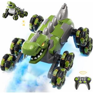 8WD Remote Control Car, 2.4GHz Remote Control Dinosaur for Boys 4-7,Suitable for Children Aged 8-12, Children's Birthday Gift Recommendation (Green)