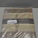 2 Pieces Decorative Classic Retro Stripe Throw Pillow Cover Soft Faux Linen Modern Farmhouse Lumbar Cushion Case for Sofa Bedroom Car 12 x 18 Inch Black Brown Mixed