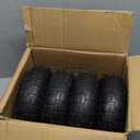 10-Inch Solid Replacement Tire and Wheel 4.10/3.50-4" - Flat Free Tires for Cart, Dolly, Hand Truck, Generator, Lawnmower, Garden Wagon with 5/8 Axle Bore Hole - Double Sealed Bearings (2)