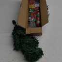 Small Christmas Tree with Lights, 2ft/24 inch Artificial Mini Table Top Christmas Tree Decorations with Star Tree Topper, Hanging Balls Ornaments, 30 Pcs Little DIY Xmas Trees for Kids Room