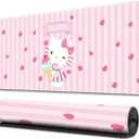 Kawaii Girly Cute Gaming Mouse Pads, Long Extended Desk Mat, Extra Large Girl Anime Mousepad Keyboard Pads for Work Game Office Home (Kitty)