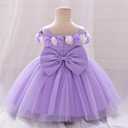 IBTOM CASTLE Toddler Baby Flower Girl Dress for Fairy First Birthday Party (Purple)