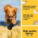 Hcpet Dog Boots, Dog Shoes for Large Dogs, Medium Dog Boots & Paw Protectors, Anti-Slip Dog Booties for Hot Pavement Winter Snow Hiking with Reflective Straps Black Size 2, Width 1.77 in