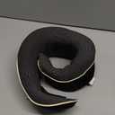 Travel Pillow - Airplane Neck Pillow with 360 Support - 100% Pure Memory Foam Flight Pillow for Sleeping on Airplanes - Travel Neck Pillow for Traveling (Black)