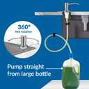 Soap Dispenser for Kitchen Sink(Brushed Nickel),Stainless Steel Countertop Dish Soap Dispenser Pump with 47 '' Extension Tube kit