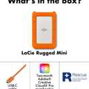 LaCie Rugged Mini, 1TB, 2.5", Portable External Hard Drive, for PC Mac iPad and iPhone, Data Rescue Service (LAC301558)