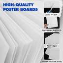 TUXIYA 50 Pack White Poster Board,13.5" x 17.5" White Poster Paper Bulk,250GSM/92LB Heavy-Weight Blank Poster Board for Arts,Craft,Projects Presentations,Drawing Scrapbooking