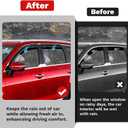 Canvcle Telluride Rain Guards - Window Visors for Kia Telluride 2020-2025 2026, Outside-Mount Tape-On Side Window Wind Deflectors for Telluride Accessories, Vent Visors Shades Rainproof 4PCS