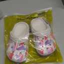 ChayChax Kid's Garden Clogs Cute Slides Sandals Toddlers Beach Pool Shower Shoes with Non-Slip Sole, 9.5-10 Toddler, White